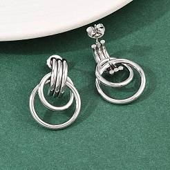 Ohrstecker mit Twist-Ring aus Edelstahl 304&nbsp;EJEW-P324-06P