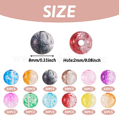 Ton zwei transparenten Acryl-Perlen knistern&nbsp;CACR-TA0001-01