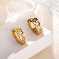 Creolen aus Edelstahl 304 mit Zirkonia-Poliereffekt&nbsp;EJEW-M001-26G-A