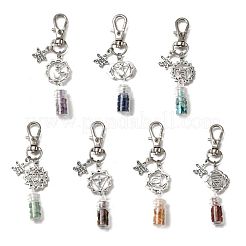 7 pz decorazioni pendenti in lega in stile tibetano&nbsp;HJEW-JM04102