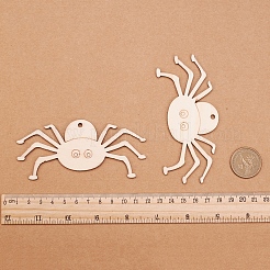 Adornos de recortes de madera en blanco de Halloween con forma de araña&nbsp;WOOD-L010-02