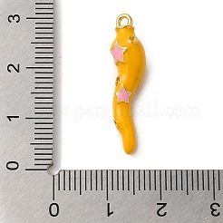 Emaille-Anhänger aus Messing mit Gestellbeschichtung&nbsp;KK-A229-29G-03