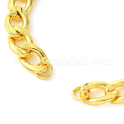 Realizzazione di braccialetti a catena intrecciata in ottone con placcatura a cremagliera&nbsp;KK-G501-03B-G