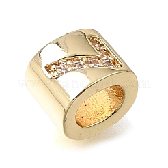 Micropave de latón transparente perlas de circonita&nbsp;CU-CBAA19F-01G-H