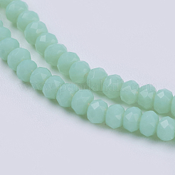 Chapelets de perle en verre opaque de couleur unie&nbsp;GLAA-F076-A09