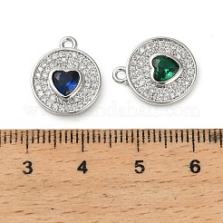Colgantes de circonita cúbica micro pavé de latón de san valentín&nbsp;KK-K423-01P