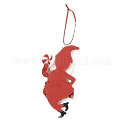 Decorazioni natalizie con ciondolo in argilla polimerica fatte a mano con Babbo Natale&nbsp;HJEW-P017-01C