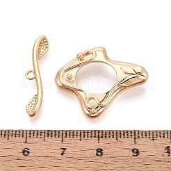 6 Stück Messing-Knebelverschlüsse&nbsp;KK-T073-43G