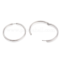 Boucles d'oreilles créoles en acier inoxydable 201 résistantes au ternissement&nbsp;EJEW-O095-02F