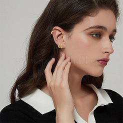 12 Stück 6 Stile Messing Micro Pave klare Zirkonia Creolen&nbsp;EJEW-AN0004-59