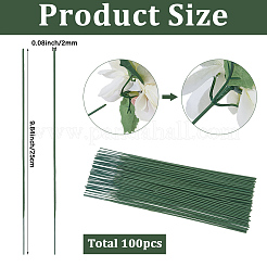 100 Stück Eisenstiel-Blumenstab&nbsp;AJEW-SP0003-73B