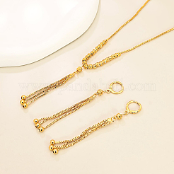 Vintage Messing Quasten Ohrringe & Halsketten Sets für Damen&nbsp;DJ9206