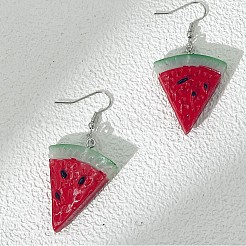 Ohrhänger in Form einer Wassermelone aus Acryllegierung für Damen&nbsp;WG7FCE1-01
