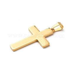 Pendentifs en acier inoxydable 304 avec croix de Jésus&nbsp;STAS-F323-09G