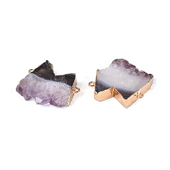 M-förmige Verbindungs-/Anhänger aus natürlichem Druzy-Achat&nbsp;G-T144-65