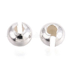 925 Crimpperlenabdeckungen aus Sterlingsilber&nbsp;STER-T008-37S-02