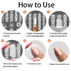 DIY-Nagelkunst-Vorlagen aus Edelstahl&nbsp;MRMJ-WH0098-062