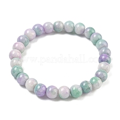Bracelets extensibles en perles rondes en verre craquelé opaque pour femmes&nbsp;BJEW-PH01819-01