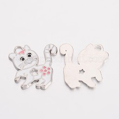 Pendentifs chaton en alliage émail&nbsp;LS-EA556Y-1