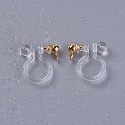 Clip d'oreille en alliage transparent de type u&nbsp;PALLOY-WH0009-01G