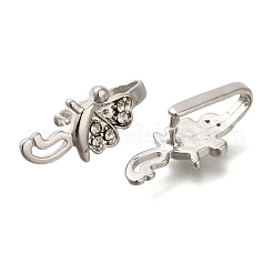 PVD-Vakuumbeschichtung und langlebiges plattiertes Messing mit Strass-Klemmbügeln&nbsp;KK-S402-06E-NR