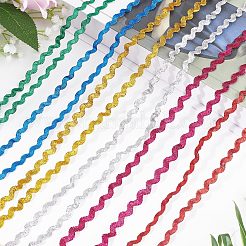 6 Yard gewelltes Fransenband aus Polyester in 6 Farben&nbsp;LS-OCOR-WH0080-44B