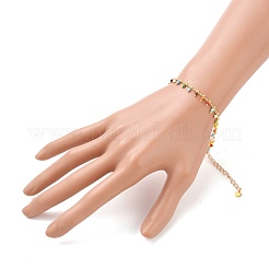 Pulseras con dijes de vidrio facetado&nbsp;BJEW-JB05599