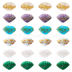 30pcs 6 Farben handgemachte Bunte Malerei-Perlen&nbsp;LAMP-TA0001-53