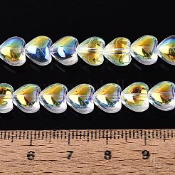 Chapelets de perles en verre transparent électrolytique&nbsp;EGLA-N057-05A-01