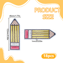18 Stück Handtuch-Stickerei-Aufnäher für Kleidung&nbsp;PATC-HY0002-02