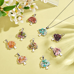 Pendentifs en pierres précieuses mélangées naturelles et synthétiques&nbsp;PALLOY-AB00249