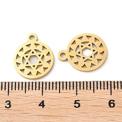 Pendentifs en acier inoxydable 304 à thème chakra avec placage ionique (IP)&nbsp;STAS-Q303-04G