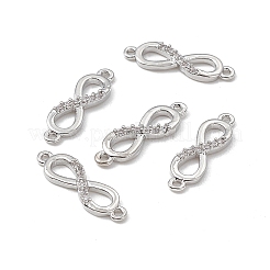 Ciondoli connettore in ottone con micro pavé di zirconi chiari&nbsp;KK-E068-VB387