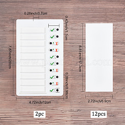 2 tableau de contrôle vierge en plastique&nbsp;AJEW-GF0005-70