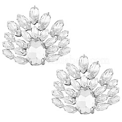 1 paire de décorations de chaussures à fleurs amovibles&nbsp;AJEW-HY0001-13