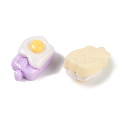 Cabochons de décodage en résine opaque thème oeuf couleur macaron&nbsp;CRES-M036-10C