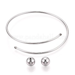 Verstellbare Armreifherstellung aus 304 Edelstahldraht&nbsp;MAK-WH20002-01A-P