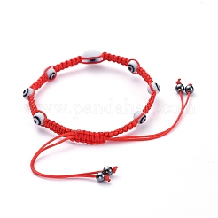 Bracciali di perline intrecciati con fili di nylon regolabili&nbsp;BJEW-JB05292-02