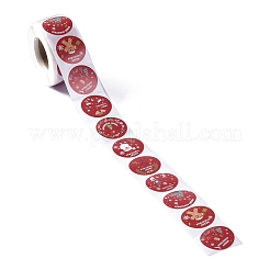 Rolle mit 8 selbstklebenden Papieraufklebern mit runden Punkten und Mustern&nbsp;DIY-A042-01K