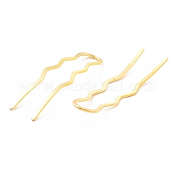 Horquillas para el cabello de latón chapado en rack&nbsp;OHAR-C004-01LG