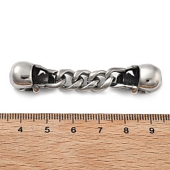 304 Edelstahl Halloween Totenkopf Kettenverbinder Charms&nbsp;STAS-V008-18AS