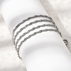 Collier chaîne corde en acier inoxydable 304 de 12 mm&nbsp;NJEW-H093-13P