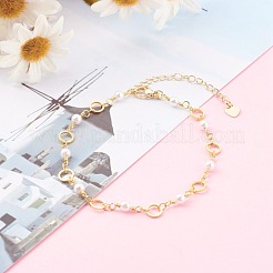Messingring Gliederkette Armband&nbsp;BJEW-JB06164