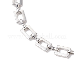 Bracelets à maillons rectangulaires en laiton pour femmes et hommes&nbsp;BJEW-JB11458-02