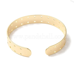 Bracelets à manchette ouverte en laiton pour femmes&nbsp;BJEW-U003-04G