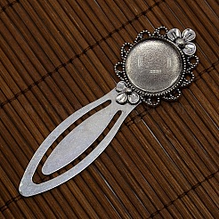 20 mm freie gewölbte Glas Cabochon Abdeckung für antikem Silber diy Legierung Porträt Blume Lesezeichen Herstellung&nbsp;DIY-X0126-AS-NR