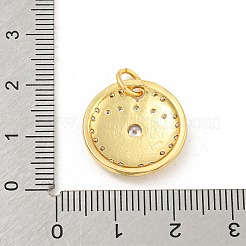 Porte micro ouvrent pendentifs zircone cubique en laiton de placage&nbsp;KK-P277-26G-05