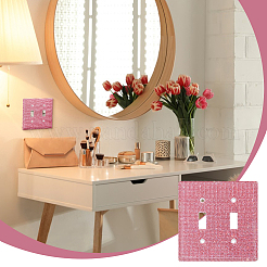 Steckdosen-Wandplatte aus Kunststoff mit Strassen&nbsp;AJEW-WH0696-349