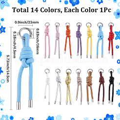 14 pz 14 colori decorazioni pendenti in pelle PU&nbsp;HJEW-SC0003-16