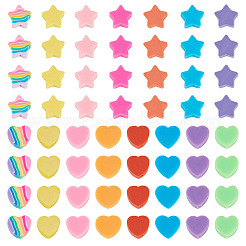 150pcs 2 Arten handgemachte Polymer-Ton-Perlen&nbsp;CLAY-TA0001-73
